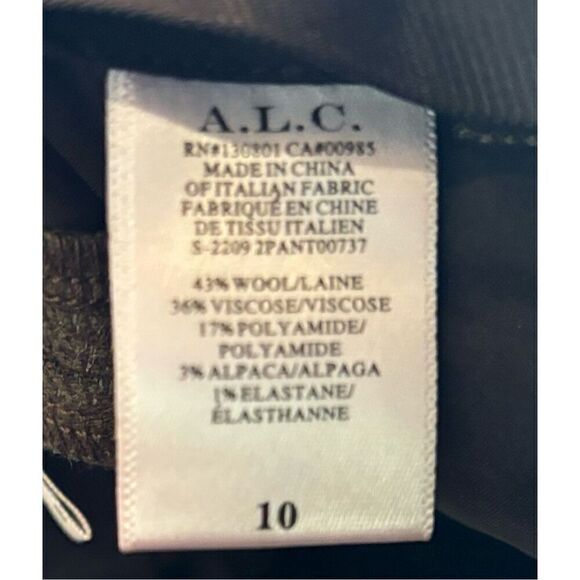 A.L.C. Franklin Wool-Blend Pant in Grey NWT Size 10 - Picture 7 of 7